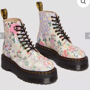 EUC Multicolor Floral Boots